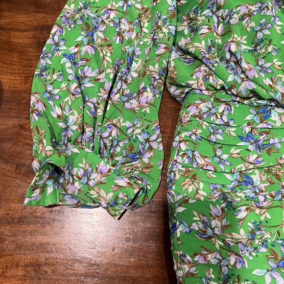 Skylar Madison Dresss Women Small Green Floral Long Sleeve Mini1‎ - Picture 6 of 13